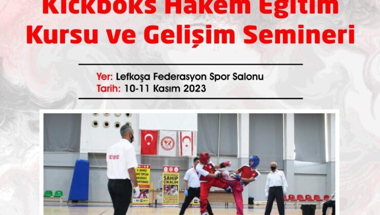 Antrenör/Hakem Eğitim Kursu ile Gelişim Semineri, 06-10 Kasım’da