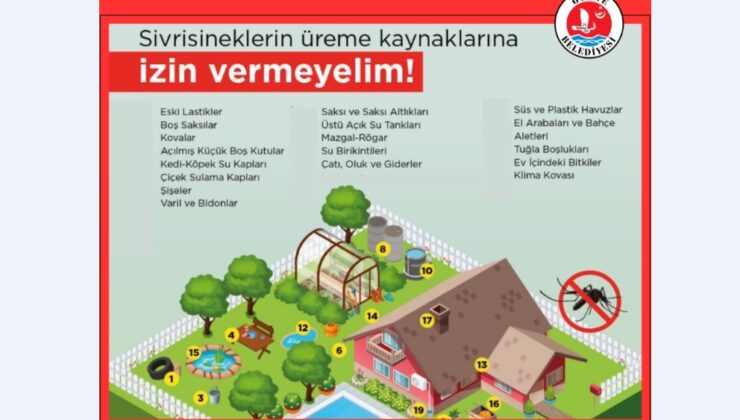 Girne Belediyesi, Asya Kaplan Sivrisineği ile ilgili ilaçlamaların devam ettiğini bildirerek vatandaşlara uyarıda bulundu