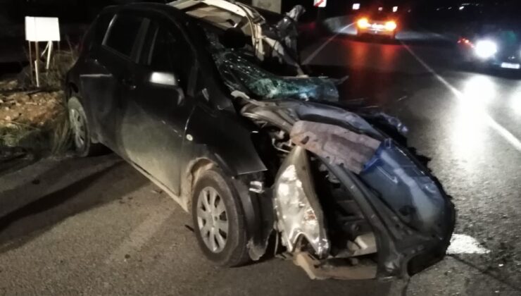 Girne-Tatlısu yolunda kaza…Şiroya çarpan aracın sürücüsü yaralandı