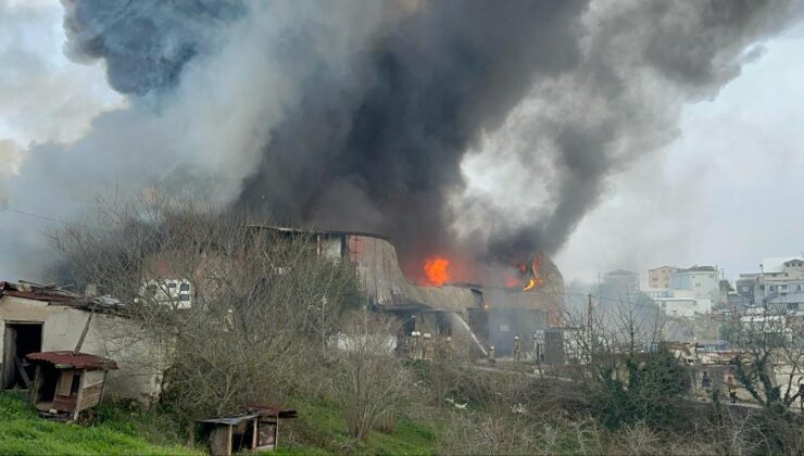 Beykoz’da fabrika yangını