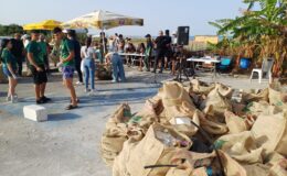 Gazimağusa’da çöp toplama yarışında 1 ton çöp toplandı