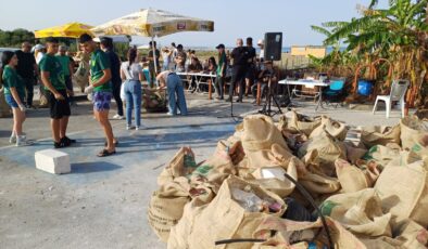 Gazimağusa’da çöp toplama yarışında 1 ton çöp toplandı