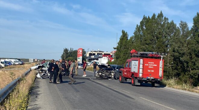 Ercan- İskele anayolunda trafik kazası: 2 ağır yaralı…