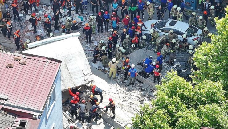 İstanbul Küçükçekmece’de bina çöktü: 1 ölü, 2’si ağır 7 yaralı