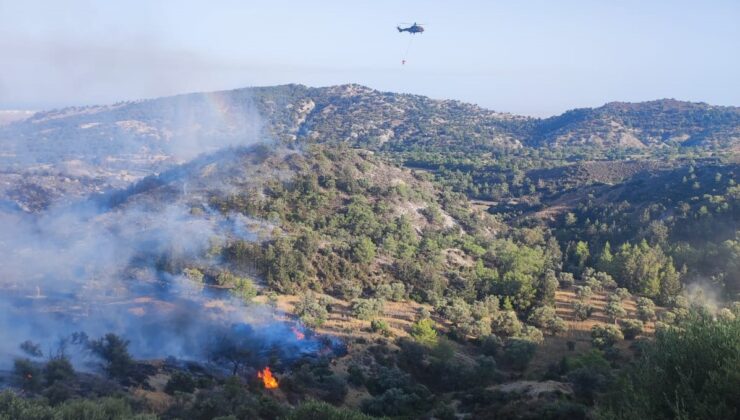 GKK:Yangına 1 Cougar helikopteri ile müdahale edildi, 15 ton su atımı icra edildi