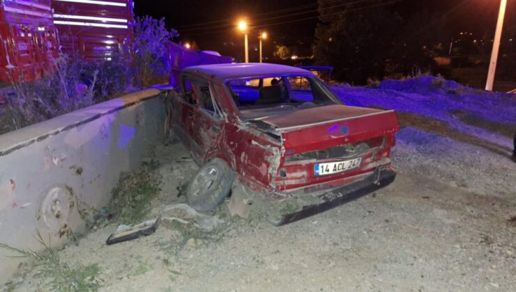 Bolu’da otomobil duvara çarptı: 1 ölü