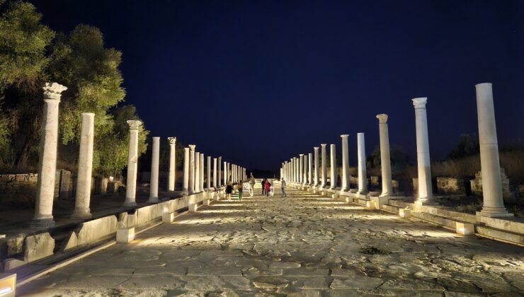 Antalya’da gece müzeciliği projesi kapsamında antik kentler aydınlatılıyor