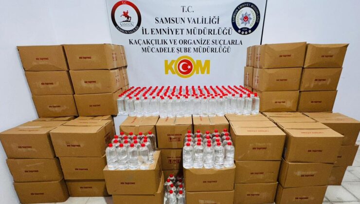 Samsun’da 1,2 ton etil alkol ele geçirildi