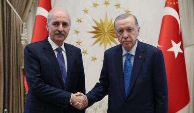 Cumhurbaşkanı Erdoğan, TBMM Başkanı Kurtulmuş’u kabul etti