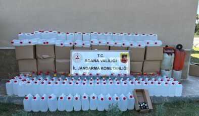 Adana’da 1475 litre kaçak içki ele geçirildi