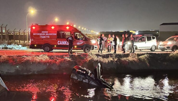 Adana’da otomobil sulama kanalına düştü: 4 yaralı