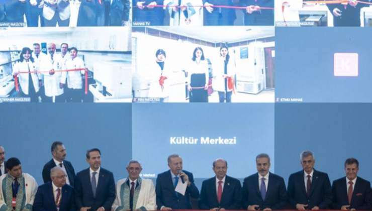 TC Cumhurbaşkanı Erdoğan ve Cumhurbaşkanı Tatar Kırgızistan-Türkiye Manas Üniversitesi’ni ziyaret etti