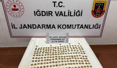 Iğdır’da 201 Bizans sikkesi yakalandı