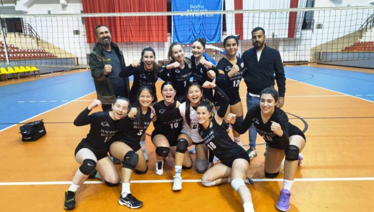 U18 Kızlar Voleybol Lig’i erteleme maçında kazanan Doğu Akdeniz Üniversitesi