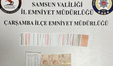 Samsun’da kumar oynayan 6 kişiye 38 bin 550 lira para cezası