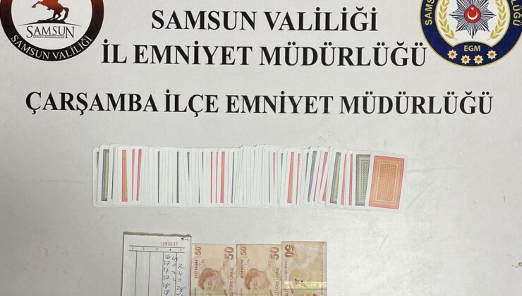 Samsun’da kumar oynayan 6 kişiye 38 bin 550 lira para cezası