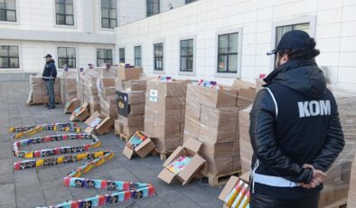 Ankara’da 3,5 tondan fazla kaçak nargile tütünü ele geçirildi